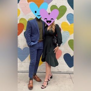 Green Ralph a Lauren faux wrap dress